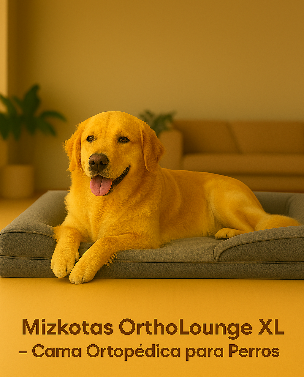 Mizkotas OrthoLounge XL – Descanso Ortopédico y Estilo para Perros Grandes