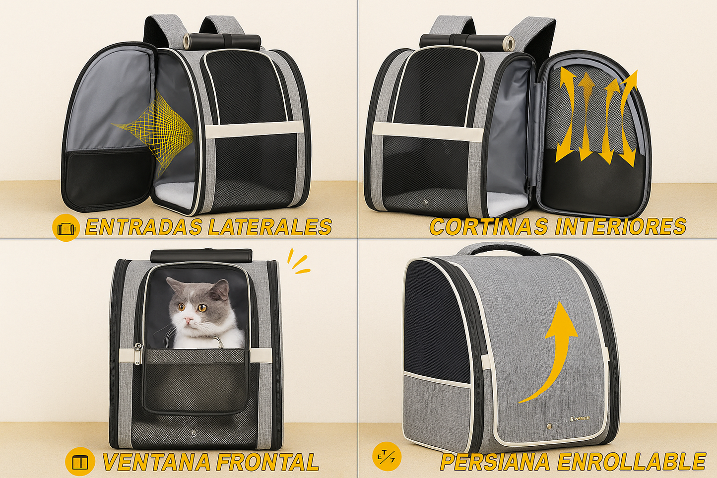 Mochila de Viaje para Gatos Mizkotas