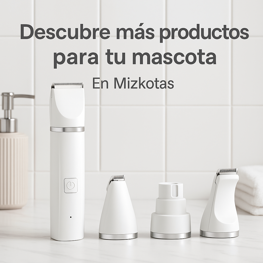 Mizkotas GroomPro – Kit de Aseo Eléctrico 4 en 1 para Perros y Gatos