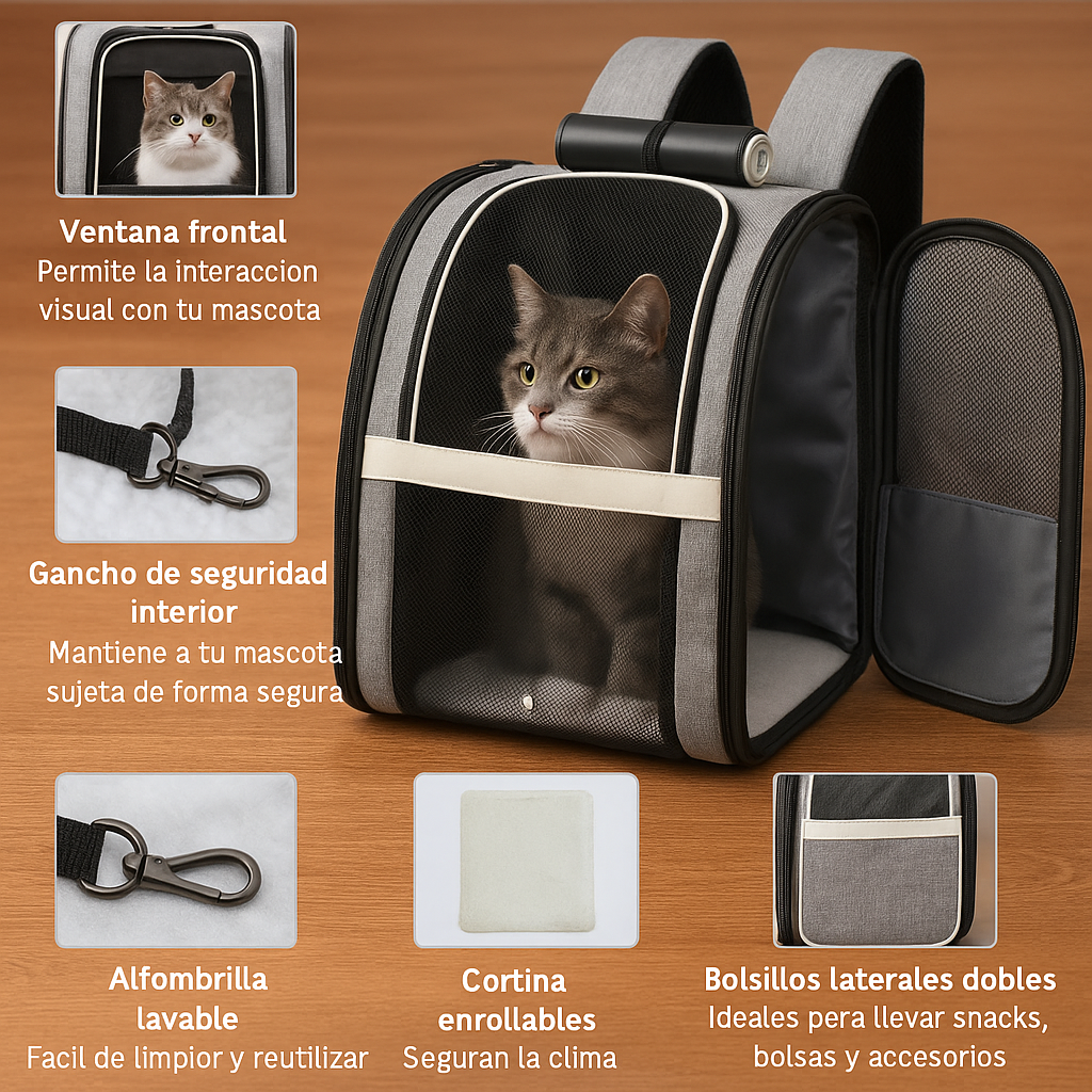 Mochila de Viaje para Gatos Mizkotas